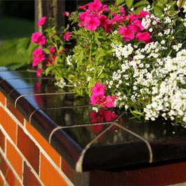 Flachklinker gerundet, Schwarzbraun glasiert